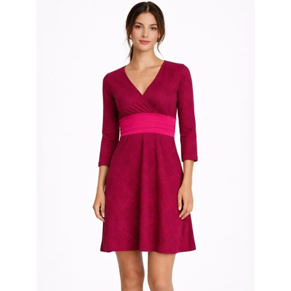 Patagonia Wrap Style Dress Pink Print Fit and Flare Smal - Picture 2 of 8